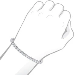 Diamond Tennis Bracelet 5.50ct - 14K White Gold Round Prong 10 Diamond Tennis Bracelet 5.50ct - 14K White Gold Round Prong -The King Of Accessories diamond tennis bracelet 550ct 14k round prong p 22420 bodwh
