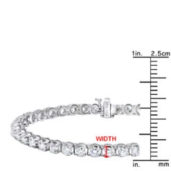 Diamond Tennis Bracelet 5.50ct - 14K White Gold Round Prong 11 Diamond Tennis Bracelet 5.50ct - 14K White Gold Round Prong -The King Of Accessories diamond tennis bracelet 550ct 14k round prong p 22420 rulerwh