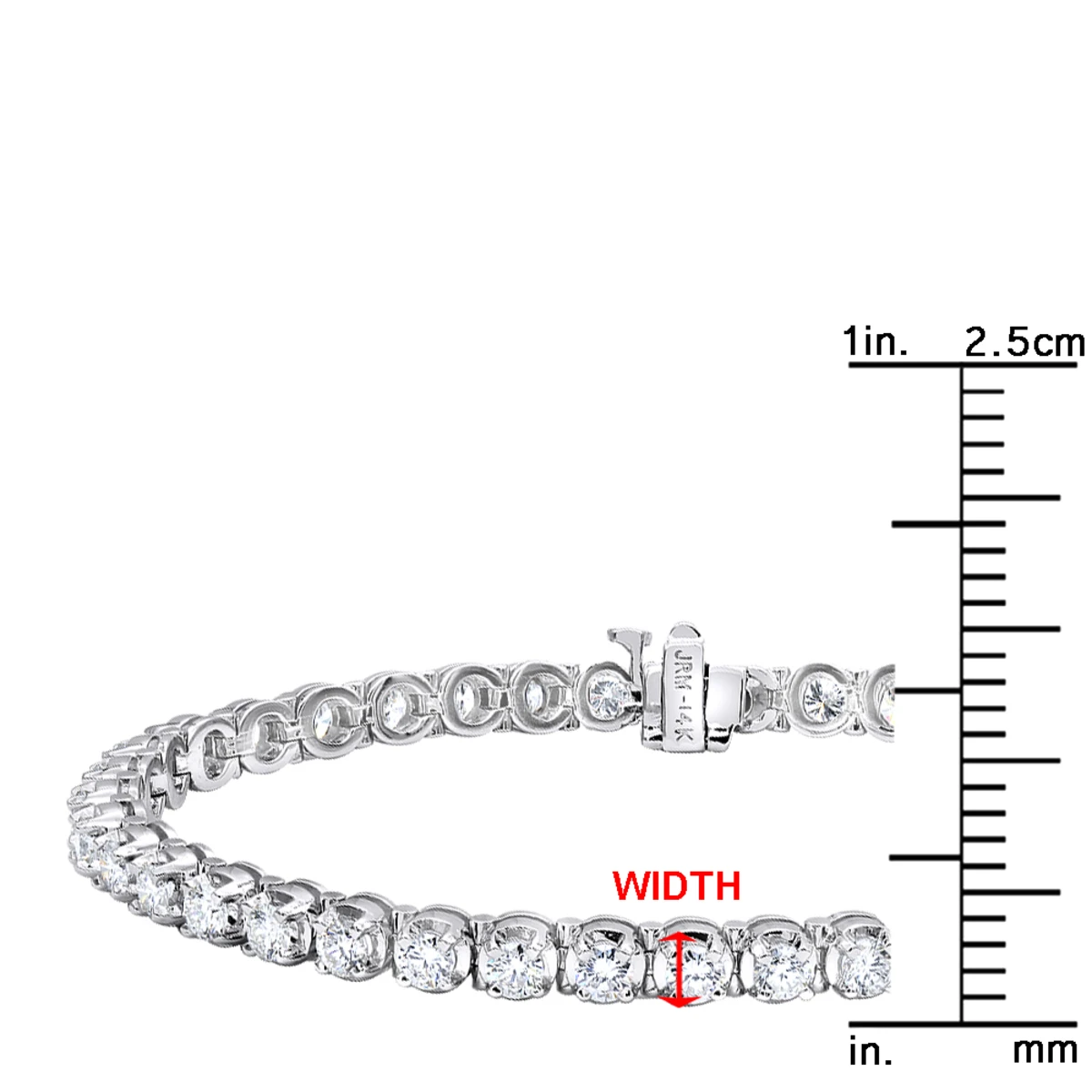 Diamond Tennis Bracelet 5.50ct - 14K White Gold Round Prong 6 Diamond Tennis Bracelet 5.50ct - 14K White Gold Round Prong - Image 6