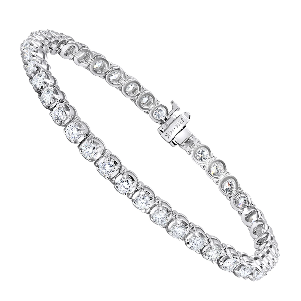 Diamond Tennis Bracelet 5.50ct - 14K White Gold Round Prong 1 Diamond Tennis Bracelet 5.50ct - 14K White Gold Round Prong