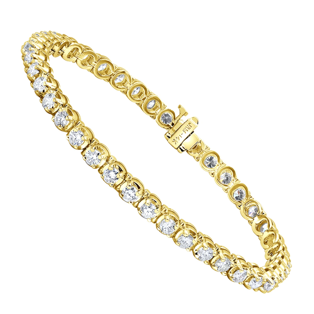 Diamond Tennis Bracelet 5.50ct - 14K White Gold Round Prong 2 Diamond Tennis Bracelet 5.50ct - 14K White Gold Round Prong - Image 2