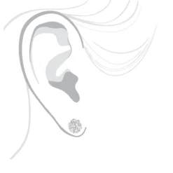 Discount Diamond Earrings In Sterling Silver 0.92ct Cluster Studs -The King Of Accessories discount diamond earrings in sterling silver 092ct cluster studs 3