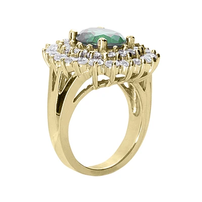 14K White Gold Ladies Gemstone Diamond & Emerald Ring 1.96ctd 3cte 4 14K White Gold Ladies Gemstone Diamond & Emerald Ring 1.96ctd 3cte - Image 4