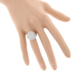 Ladies Cluster Halo Diamond Engagement Ring 2.84ct 14K White Gold 9 Ladies Cluster Halo Diamond Engagement Ring 2.84ct 14K White Gold -The King Of Accessories engagement rings ladies cluster diamond ring 284ct 14k bodwh