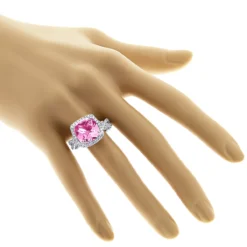 Fine Pink Sapphire Diamond Cocktail Ring 11ct 5 Fine Pink Sapphire Diamond Cocktail Ring 11ct -The King Of Accessories fine gemstone jewelry pink sapphire diamond cocktail ring 11ct 3