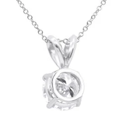 14K White Gold Floating 1/2-3 Carat Diamond Solitaire Pendant Ladies Necklace 11 14K White Gold Floating 1/2-3 Carat Diamond Solitaire Pendant Ladies Necklace -The King Of Accessories floating 12 3 carat diamond solitaire pendant necklace in 14k white gold 000916 back white