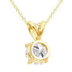 14K White Gold Floating 1/2-3 Carat Diamond Solitaire Pendant Ladies Necklace 12 14K White Gold Floating 1/2-3 Carat Diamond Solitaire Pendant Ladies Necklace -The King Of Accessories floating 12 3 carat diamond solitaire pendant necklace in 14k white gold 000916 back yellow