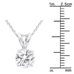 14K White Gold Floating 1/2-3 Carat Diamond Solitaire Pendant Ladies Necklace 15 14K White Gold Floating 1/2-3 Carat Diamond Solitaire Pendant Ladies Necklace -The King Of Accessories floating 12 3 carat diamond solitaire pendant necklace in 14k white gold 000916 ruler white