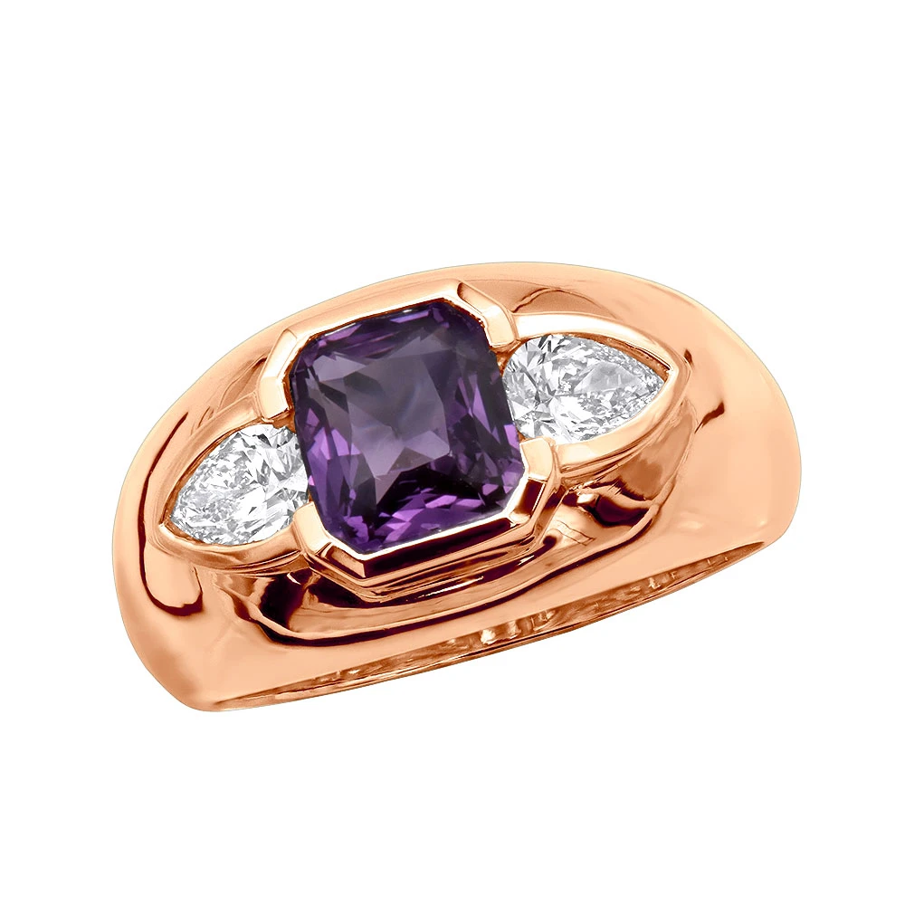 Gemstone Cocktail Rings Ladies Diamond And Amethyst Ring 18K White Gold 2.2ct 3 Gemstone Cocktail Rings Ladies Diamond And Amethyst Ring 18K White Gold 2.2ct - Image 3