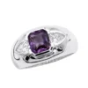 Gemstone Cocktail Rings Ladies Diamond And Amethyst Ring 18K White Gold 2.2ct