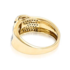 14K Yellow Gold Buckle Ring With Diamonds 0.8ct For Women 9 14K Yellow Gold Buckle Ring With Diamonds 0.8ct For Women -The King Of Accessories gold buckle ring with diamonds 14k 1ct womens jewelry p 50292 backye