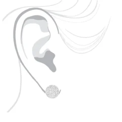 Halo Diamond Cluster Earrings Studs 1.61ct 14K White Gold -The King Of Accessories halo diamond cluster earrings 161ct 14k gold bodwh