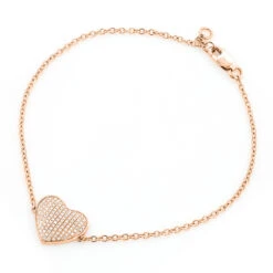 Women's 10K Yellow Gold Diamond Heart Bracelet 1/5ct 6 Women's 10K Yellow Gold Diamond Heart Bracelet 1/5ct -The King Of Accessories heart bracelets 10k gold diamond heart bracelet 15ct ro