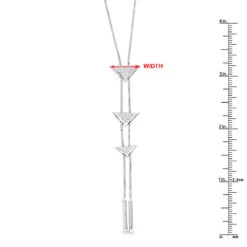 14K White Gold Diamond Triangle Necklace For Women Adjustable By LUXURMAN 0.25ct 21 14K White Gold Diamond Triangle Necklace For Women Adjustable By LUXURMAN 0.25ct -The King Of Accessories jewelry 14k gold diamond triangle necklace for women adjustable by luxurman 025ct rulerwh