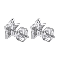 14K White Gold Fully Iced Out Pave Diamond Star Earrings Studs 0.25CT By Luxurman 11 14K White Gold Fully Iced Out Pave Diamond Star Earrings Studs 0.25CT By Luxurman -The King Of Accessories jewelry 14k gold fully iced out pave diamond star earrings studs 025ct by luxurman backwh