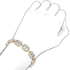 14K Yellow Gold Gucci Link Diamond Bracelet For Ladies 5 Carat By LUXURMAN 11 14K Yellow Gold Gucci Link Diamond Bracelet For Ladies 5 Carat By LUXURMAN -The King Of Accessories jewelry 14k gold gucci link diamond bracelet for ladies 5 carat by luxurman bodye