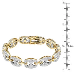 14K Yellow Gold Gucci Link Diamond Bracelet For Ladies 5 Carat By LUXURMAN 12 14K Yellow Gold Gucci Link Diamond Bracelet For Ladies 5 Carat By LUXURMAN -The King Of Accessories jewelry 14k gold gucci link diamond bracelet for ladies 5 carat by luxurman rulerye