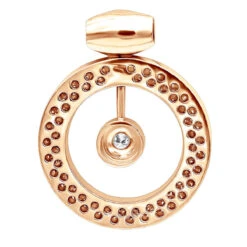 14K White Gold Large Round Shape Diamond Circle Pendant For Women 5.25CT Luxurman -The King Of Accessories jewelry 14k gold large round shape diamond circle pendant for women 525ct luxurman backro