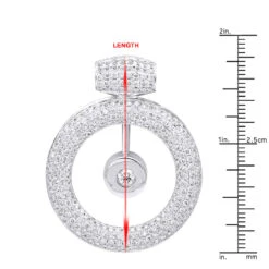14K White Gold Large Round Shape Diamond Circle Pendant For Women 5.25CT Luxurman -The King Of Accessories jewelry 14k gold large round shape diamond circle pendant for women 525ct luxurman rulerwh