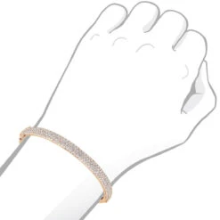 14K White Gold Pave Diamond Bangle Bracelet For Women 4.75ct By LUXURMAN -The King Of Accessories jewelry 14k gold pave diamond bangle bracelet for women 475ct by luxurman bodro