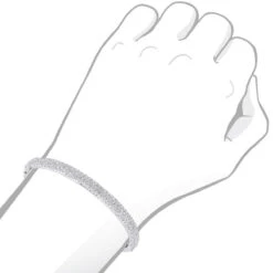 14K White Gold Pave Diamond Bangle Bracelet For Women 4.75ct By LUXURMAN -The King Of Accessories jewelry 14k gold pave diamond bangle bracelet for women 475ct by luxurman bodwh