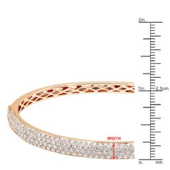 14K White Gold Pave Diamond Bangle Bracelet For Women 4.75ct By LUXURMAN -The King Of Accessories jewelry 14k gold pave diamond bangle bracelet for women 475ct by luxurman rulerro