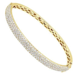 The King Of Accessories -The King Of Accessories jewelry 14k gold pave diamond bangle bracelet for women 475ct by luxurman ye
