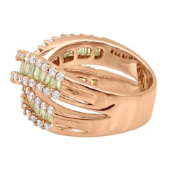 14K White Gold White Yellow Diamond Statement Criss Cross Ring For Women 2 Carats 13 14K White Gold White Yellow Diamond Statement Criss Cross Ring For Women 2 Carats -The King Of Accessories jewelry 14k gold white yellow diamond statement criss cross ring for women 2 carats backro