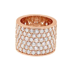 16mm Wide Diamond Eternity Band Unique 18K White Gold Ladies Anniversary Ring 7 Carats -The King Of Accessories jewelry 16mm wide diamond eternity band unique 18k gold ladies anniversary ring 7 carats 000956 backro 1