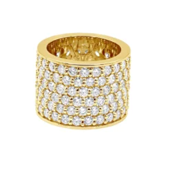 16mm Wide Diamond Eternity Band Unique 18K White Gold Ladies Anniversary Ring 7 Carats -The King Of Accessories jewelry 16mm wide diamond eternity band unique 18k gold ladies anniversary ring 7 carats 000956 backye 1