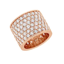 16mm Wide Diamond Eternity Band Unique 18K White Gold Ladies Anniversary Ring 7 Carats -The King Of Accessories jewelry 16mm wide diamond eternity band unique 18k gold ladies anniversary ring 7 carats 000956 ro 1