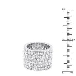 16mm Wide Diamond Eternity Band Unique 18K White Gold Ladies Anniversary Ring 7 Carats -The King Of Accessories jewelry 16mm wide diamond eternity band unique 18k gold ladies anniversary ring 7 carats 000956 rulerwh 1