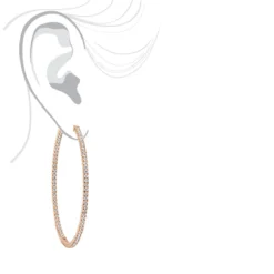 2.5 Inch Inside Out Diamond Hoop Earrings For Women 5 Carat VS Diamonds 14K Yellow Gold -The King Of Accessories jewelry 25 inch inside out diamond hoop earrings for women 5 carat vs diamonds 14k gold 001285 bodro 1