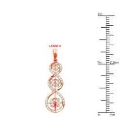 3 Stone Infinity Diamond Pendant For Women 14K Rose Gold By Luxurman -The King Of Accessories jewelry 3 stone infinity diamond pendant for women 14k gold by luxurman rulerro