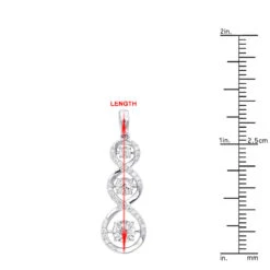 3 Stone Infinity Diamond Pendant For Women 14K Rose Gold By Luxurman -The King Of Accessories jewelry 3 stone infinity diamond pendant for women 14k gold by luxurman rulerwh