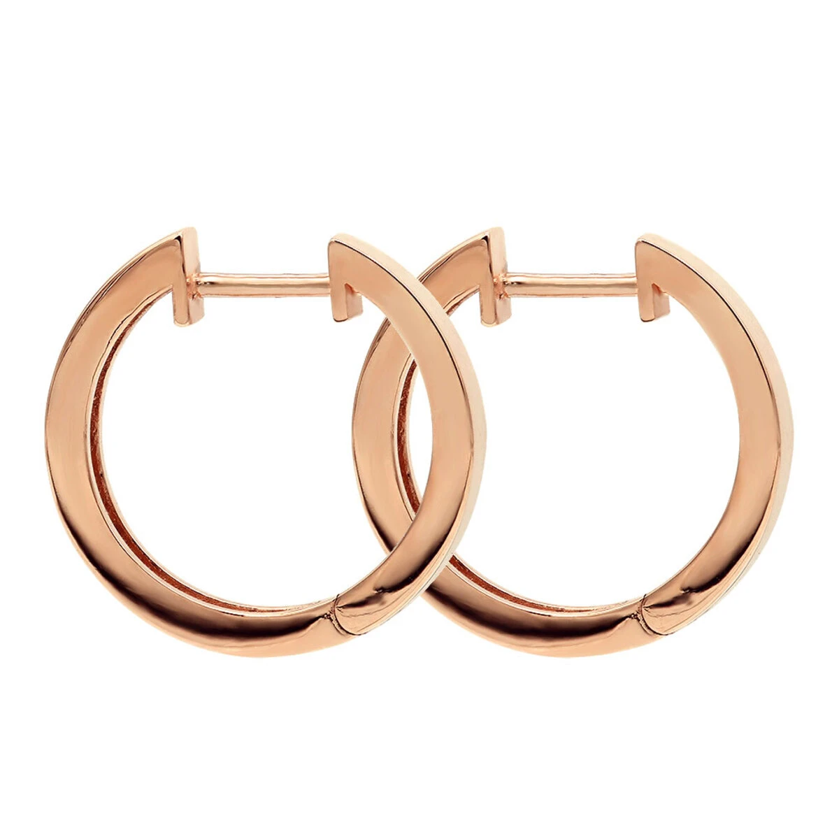 Classy Small 1/2 Inch Diamond Hoop Earrings 14K Yellow Gold Huggies Round Diamonds 6 Classy Small 1/2 Inch Diamond Hoop Earrings 14K Yellow Gold Huggies Round Diamonds - Image 6