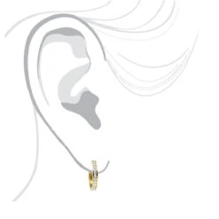 Classy Small 1/2 Inch Diamond Hoop Earrings 14K Yellow Gold Huggies Round Diamonds 14 Classy Small 1/2 Inch Diamond Hoop Earrings 14K Yellow Gold Huggies Round Diamonds -The King Of Accessories jewelry classy small 12 inch diamond hoop earrings 14k gold huggies round diamonds bodye