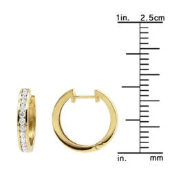 Classy Small 1/2 Inch Diamond Hoop Earrings 14K Yellow Gold Huggies Round Diamonds 15 Classy Small 1/2 Inch Diamond Hoop Earrings 14K Yellow Gold Huggies Round Diamonds -The King Of Accessories jewelry classy small 12 inch diamond hoop earrings 14k gold huggies round diamonds rulerye