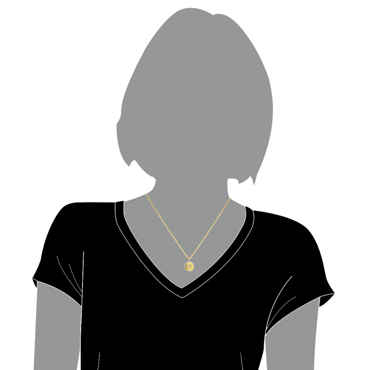 Customizable 14K Yellow Gold Diamond Circle Alphabet Pendant For Women 0.7ct Medallion 5 Customizable 14K Yellow Gold Diamond Circle Alphabet Pendant For Women 0.7ct Medallion - Image 5