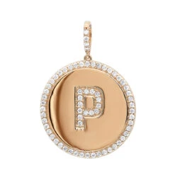 Customizable 14K Yellow Gold Diamond Circle Alphabet Pendant For Women 0.7ct Medallion 8 Customizable 14K Yellow Gold Diamond Circle Alphabet Pendant For Women 0.7ct Medallion -The King Of Accessories jewelry customizable 14k gold diamond circle alphabet pendant for women 07ct medallion ro