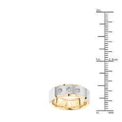 Luxurman 18K Yellow Gold Two Tone Diamond Wedding Band For Women & Men Comfort Fit 9 Luxurman 18K Yellow Gold Two Tone Diamond Wedding Band For Women & Men Comfort Fit -The King Of Accessories jewelry luxurman 18k gold two tone diamond wedding band for women men comfort fit rulerye