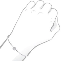 Stackable 14K White Gold Pave Diamond Bangle Bracelet For Women 0.42ct Luxurman -The King Of Accessories jewelry stackable 14k gold pave diamond bangle bracelet for women 042ct luxurman bodwh