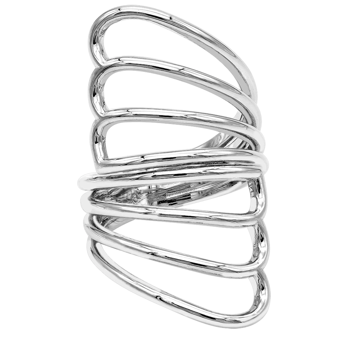 Unique 14K White Gold Butterfly Wings Cocktail Ring For Women By Luxurman 1 Unique 14K White Gold Butterfly Wings Cocktail Ring For Women By Luxurman