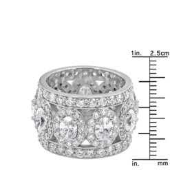 VVS Diamond Eternity Band Platinum Designer Diamond Ring For Women 10 Carats 7 VVS Diamond Eternity Band Platinum Designer Diamond Ring For Women 10 Carats -The King Of Accessories jewelry vvs diamond eternity band platinum designer diamond ring for women 10 carats ruler