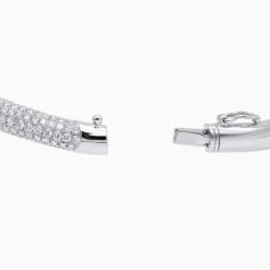 Women's Diamond Snakes Bangle Bracelet 18K White Gold By Joe Rodeo 6.44Ct -The King Of Accessories jewelry womens diamond snakes bangle bracelet 18k gold by joe rodeo 644ct backwh