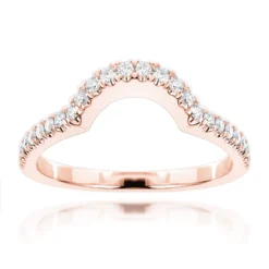 Ladies Curved Diamond Wedding Band 14K White Gold 0.6ct 8 Ladies Curved Diamond Wedding Band 14K White Gold 0.6ct -The King Of Accessories ladies curved diamond wedding band 14k gold 06ct ro
