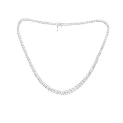 Ladies Designer Diamond Eternity Necklace 17.70ct 18K White Gold
