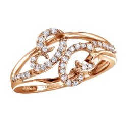 Ladies Designer Diamond Ring 0.26ct 10K White Gold -The King Of Accessories ladies designer diamond ring 026ct 10k gold ro