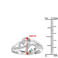 Ladies Designer Diamond Ring 0.26ct 10K White Gold -The King Of Accessories ladies designer diamond ring 026ct 10k gold rulerwh