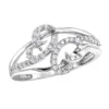 Ladies Designer Diamond Ring 0.26ct 10K White Gold